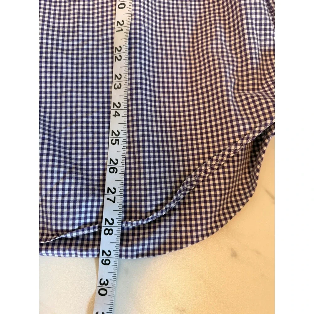 Ralph Lauren Mens Purple Gingham Classic Fit Button Down‎ Shirt 16.5 34/35